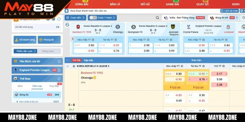 K-Sports - Sảnh cá cược thể thao siêu hấp dẫn tại MAY88 2 Giới thiệu đôi nét về K-Sports